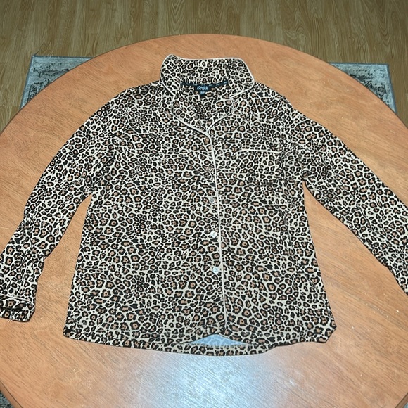 Jones New York Leopard Print Pajama Set - Brown Black Cream - Picture 4 of 5